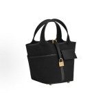 HERMES Picotin Lock 18 pocket Golden Buckle Basket Bucket Bag Handbag 18 Women\'s style 89 Noir Black